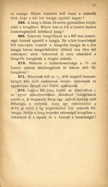 Fizikai pÃ©ldatÃ¡r. 1. kÃ¶t., Feladatok a mechanika, akusztika Ã©s ... - MEK