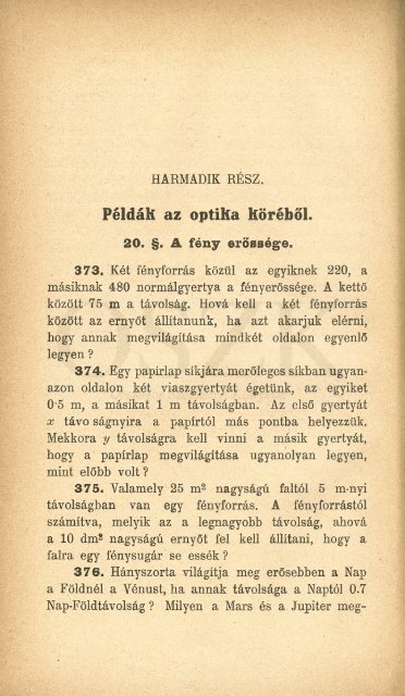 Fizikai pÃ©ldatÃ¡r. 1. kÃ¶t., Feladatok a mechanika, akusztika Ã©s ... - MEK