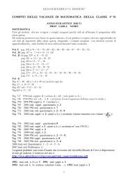 compiti 4b matematica e fisica pni - Liceo scientifico Albert Einstein