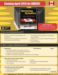 Marketing Dynamics Flyer_2013 - Oxford University Press Canada