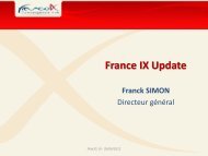 France IX Update Franck SIMON - frnog