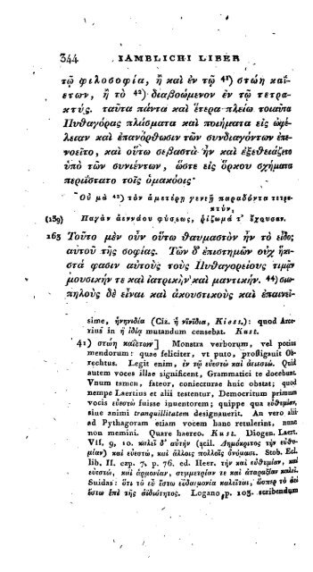 de vita pythagorica - Notes du mont Royal