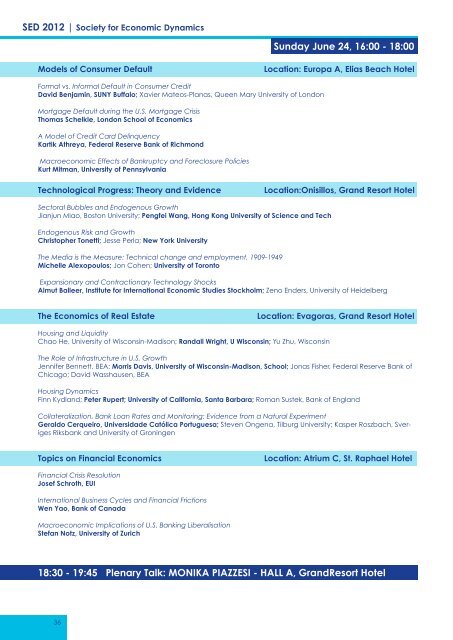 SED 2012 - Society for Economic Dynamics