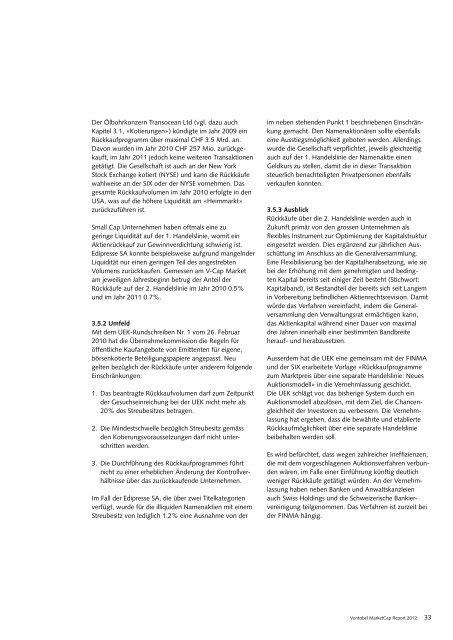 MarketCap Report 2012 - Vontobel Holding AG