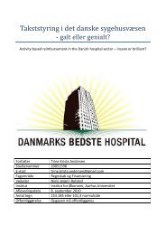 Takststyring i det danske sygehusvæsen - Aarhus Universitet