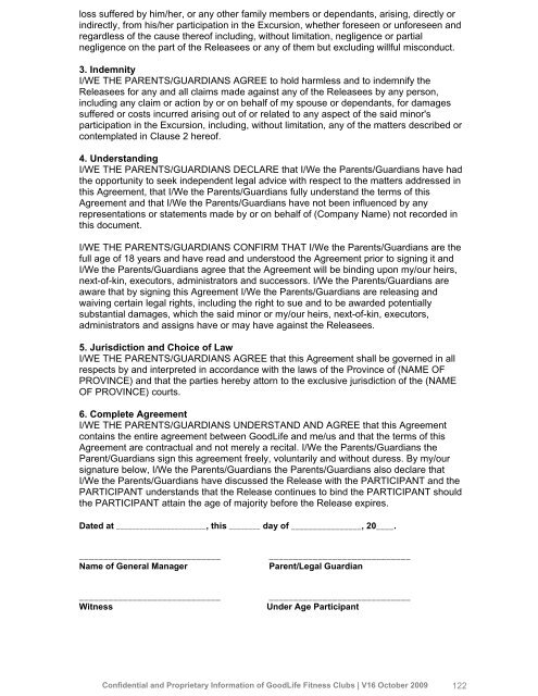Updated Policy and Procedure Handbook - GoodLife Fitness