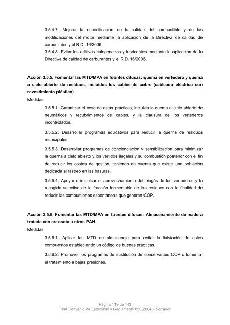 Plan Nacional de AplicaciÃ³n del Convenio de Estocolmo y el ...