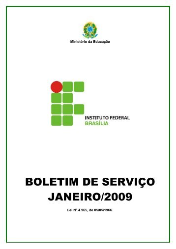 ESCOLA TÉCNICA FEDERAL DE BRASÍLIA - IFB