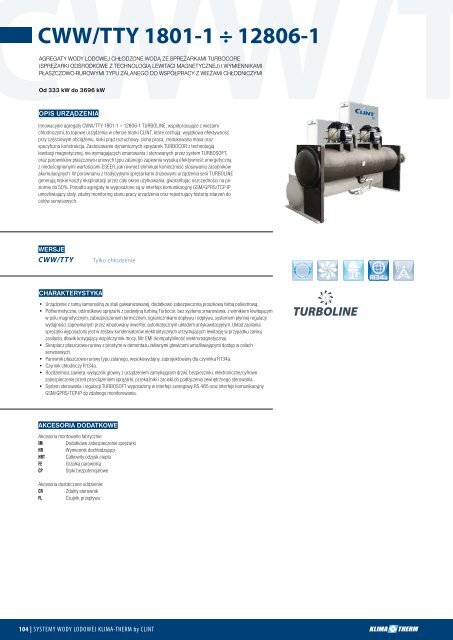 2012 agregaty dla systemÃ³w wody lodowej KLIMA-THERM by CLINT