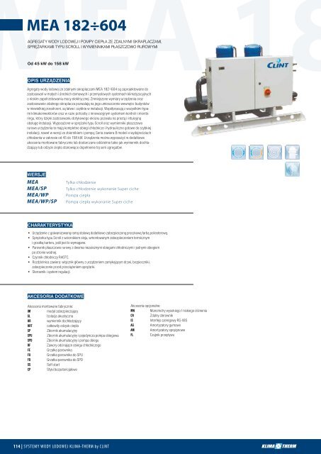 2012 agregaty dla systemÃ³w wody lodowej KLIMA-THERM by CLINT