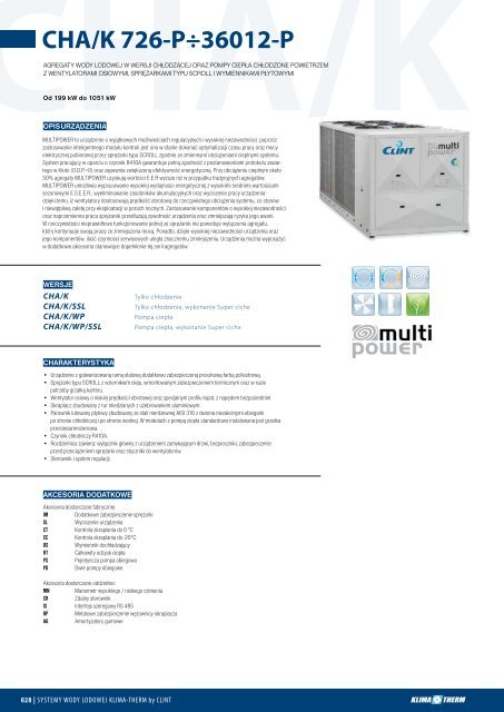 2012 agregaty dla systemÃ³w wody lodowej KLIMA-THERM by CLINT