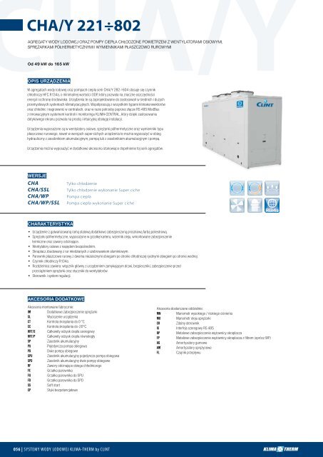 2012 agregaty dla systemÃ³w wody lodowej KLIMA-THERM by CLINT