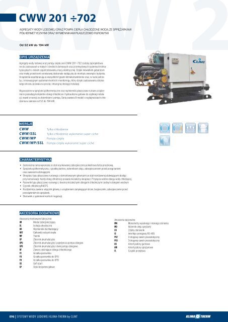 2012 agregaty dla systemÃ³w wody lodowej KLIMA-THERM by CLINT