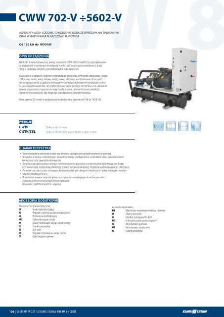 2012 agregaty dla systemÃ³w wody lodowej KLIMA-THERM by CLINT