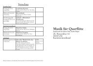 Musik für Querflöte - Robert Schumann Hochschule Düsseldorf