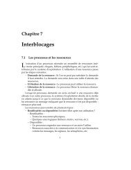 Chapitre 7 Interblocages - Cours