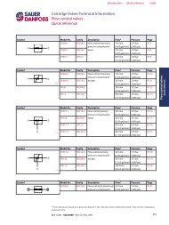 Cartridge Valves Technical Information Flow ... - Sauer-Danfoss