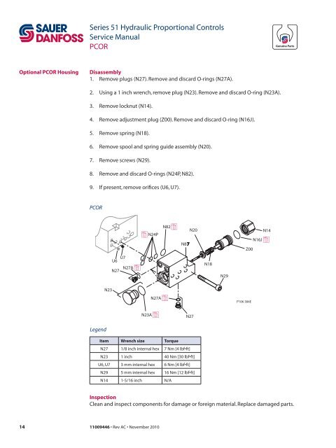 Series 51 Hydraulic Proportional Controls HZ, HA ... - Sauer-Danfoss