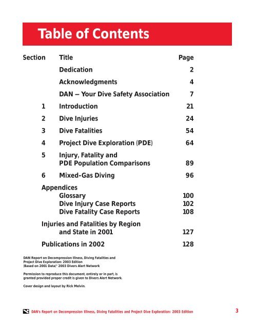 Report on Decompression Illness, Diving Fatalities - Divers Alert ...