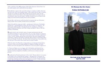 Father Ed Fialkowski - Our Lady of the Wayside Church