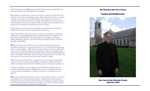 Father Ed Fialkowski - Our Lady of the Wayside Church