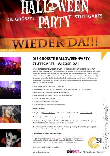 die grösste halloween-party stuttgarts - SI Centrum Stuttgart