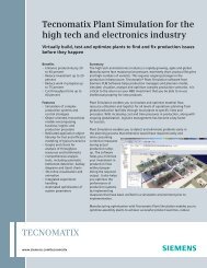 Tecnomatix Plant Simulation for the high tech and electronics industry