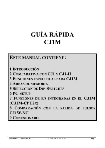 GUÃA RÃPIDA CJ1M