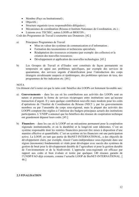 Etapes et Directives pour la mise en place d'une LOOP de BioNET ...