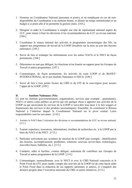 Etapes et Directives pour la mise en place d'une LOOP de BioNET ...