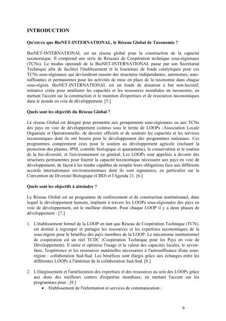 Etapes et Directives pour la mise en place d'une LOOP de BioNET ...
