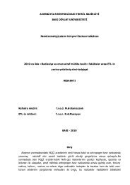 AZÓRBAYCAN RESPUBLİKASI TÓHSİL NAZİRLİYİ BAKI DÃVLÓT ...
