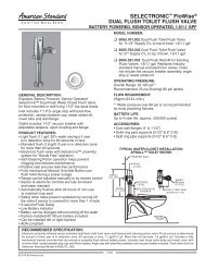 Spec Sheet - American Standard