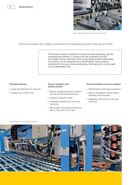 Production systems for industrial and fencing mesh ... - Schlatter