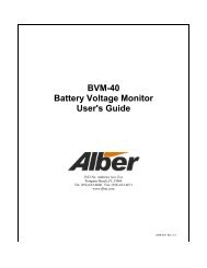 BVM-40 Battery Voltage Monitor User's Guide - Alber