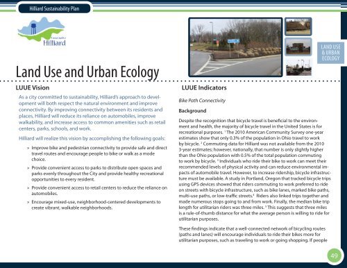 The City of Hilliard Sustainability Plan