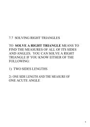 7.7 solving right triangles to solve a right triangle means to find the ...