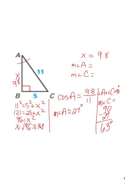 7.7 solving right triangles to solve a right triangle means to find the ...
