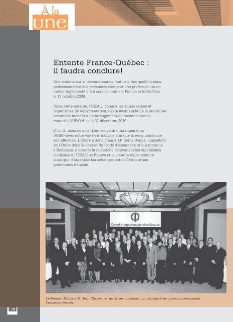 avril 2009 - Ordre des évaluateurs agréés du Québec