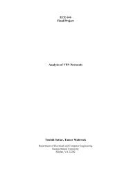 ECE 646 Final Project Analysis of VPN Protocols Touhid Satiar ...