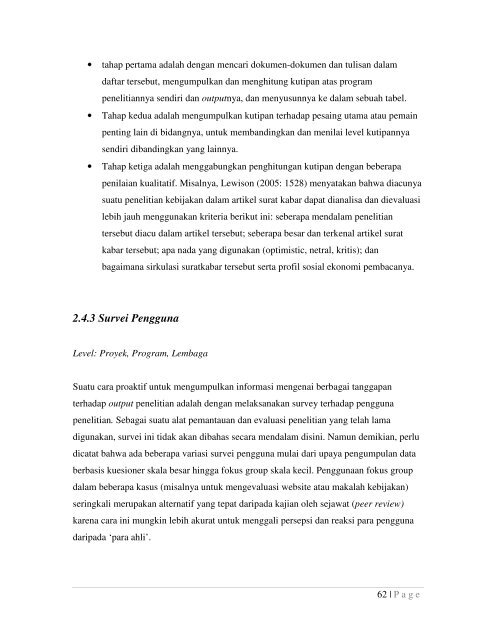 Pemantauan dan Evaluasi Penelitian Kebijakan - SMERU Research ...