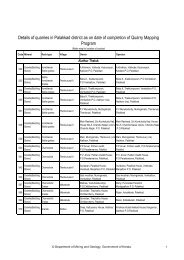 Details of quarries in Palakkad district as on - Department of Mining ...