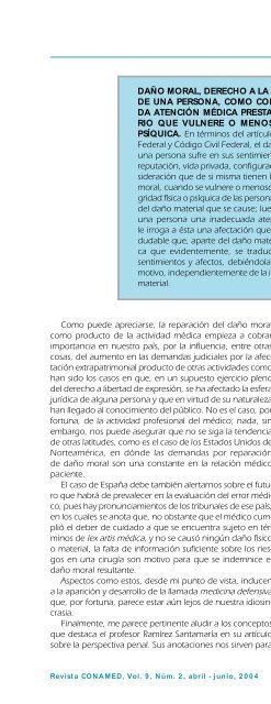 Revista CONAMED, Vol. 9, NÃºm. 2, abril - junio, 2004 - ComisiÃ³n ...