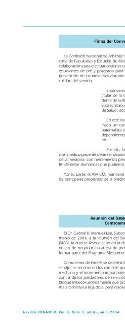 Revista CONAMED, Vol. 9, NÃºm. 2, abril - junio, 2004 - ComisiÃ³n ...