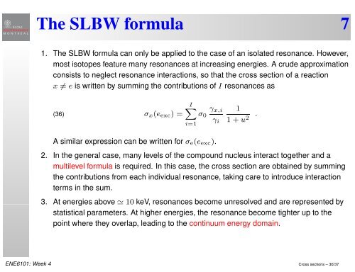 Definition of cross sections 1 - Moodle