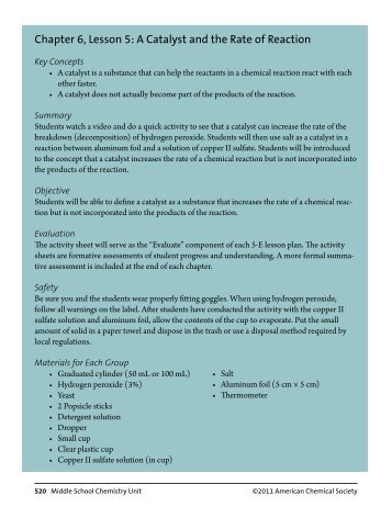 Chapter 6, Lesson 5 - Middle School Chemistry