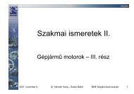 GÃ©pjÃ¡rmÅ±-motorok III. - GÃ©pjÃ¡rmÅ±vek TanszÃ©k