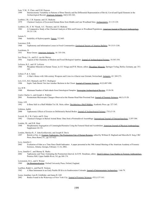 A Bibliography Related to Crime Scene Interpretation with ...