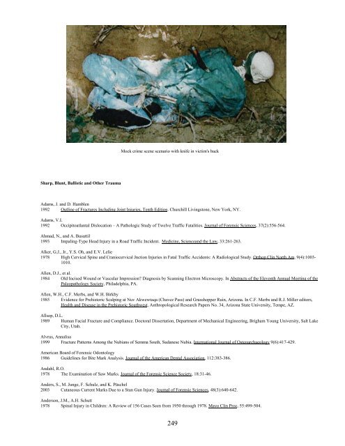 A Bibliography Related to Crime Scene Interpretation with ...