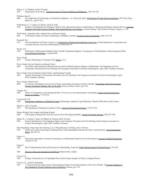 A Bibliography Related to Crime Scene Interpretation with ...